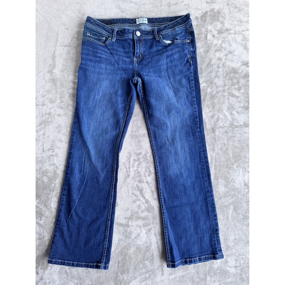 Aeropostale Chelsea Bootcut Jeans Womens 13/14 Dark Wash Y2K Denim Stretch‎